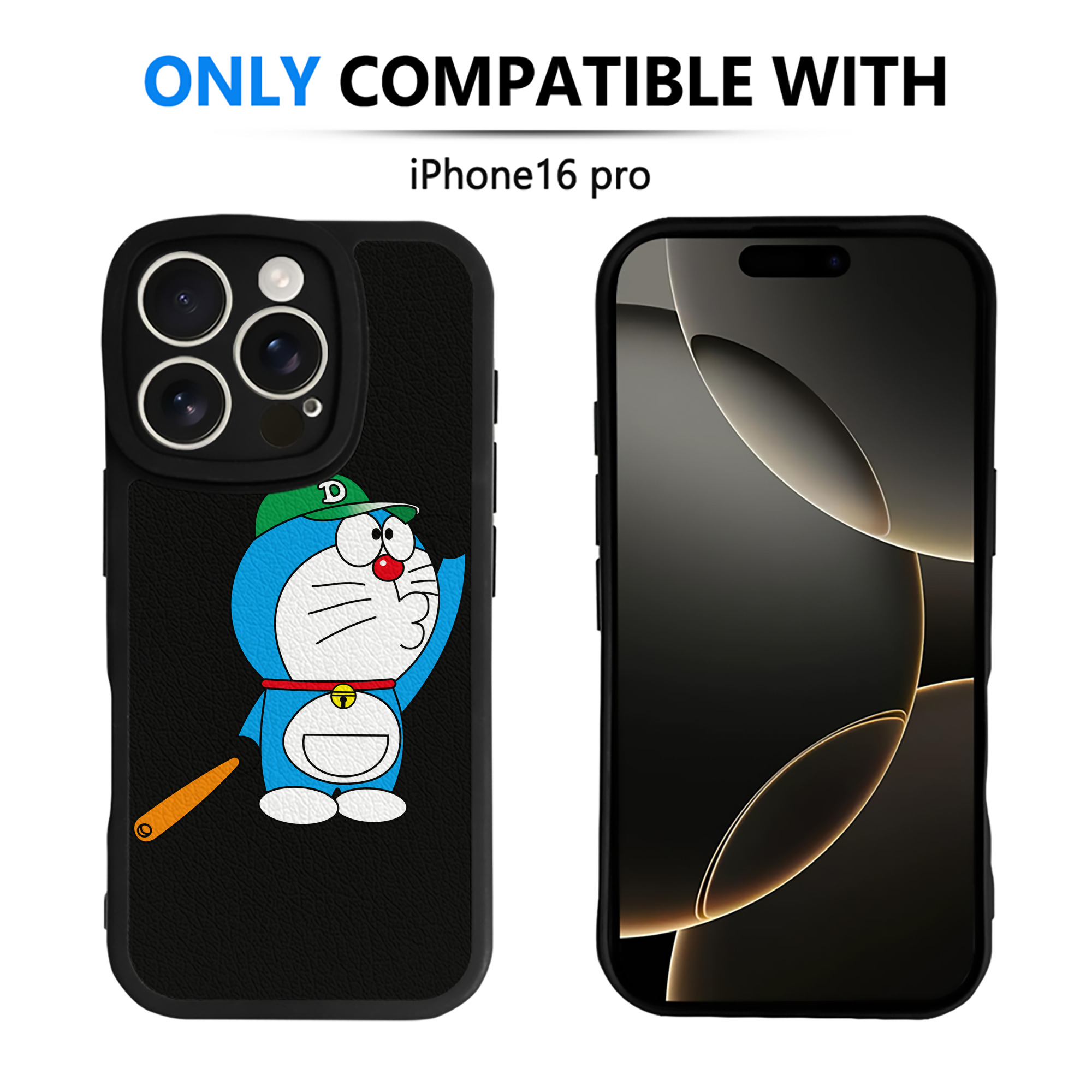 （画像用） ドラえもん Doraemon 【iPhone 16シリーズ対応】シリコンスマホケース（レザー調） 材質：シリコン